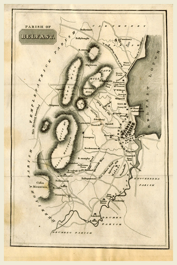 Detail of Map of the Town of Belfast by Anonymous