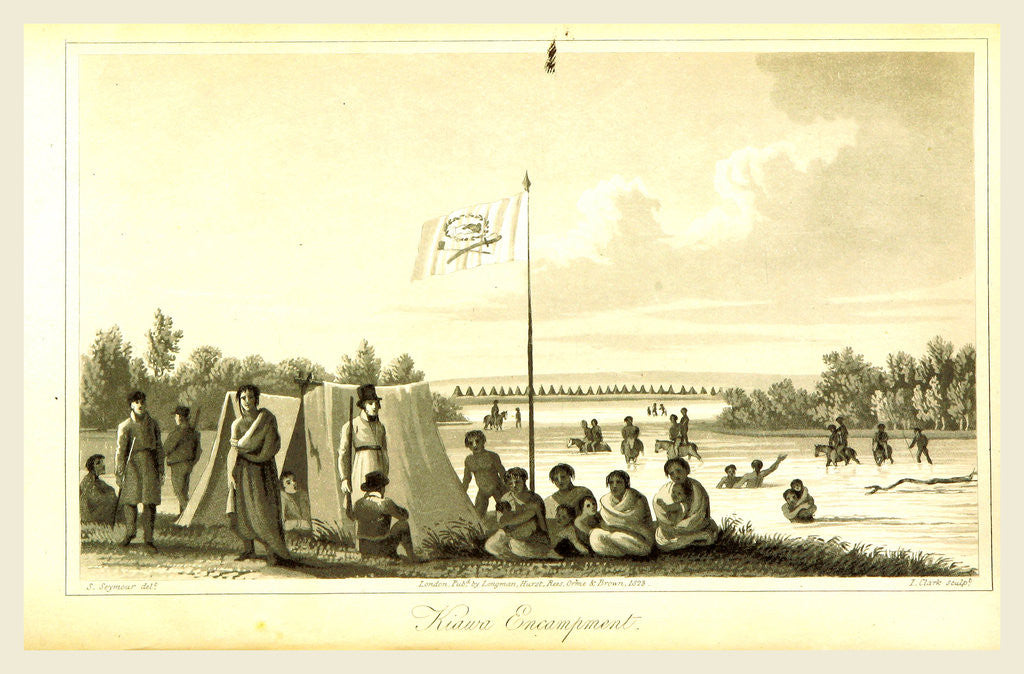 Detail of Kiawa Encampment, 1823 by Anonymous