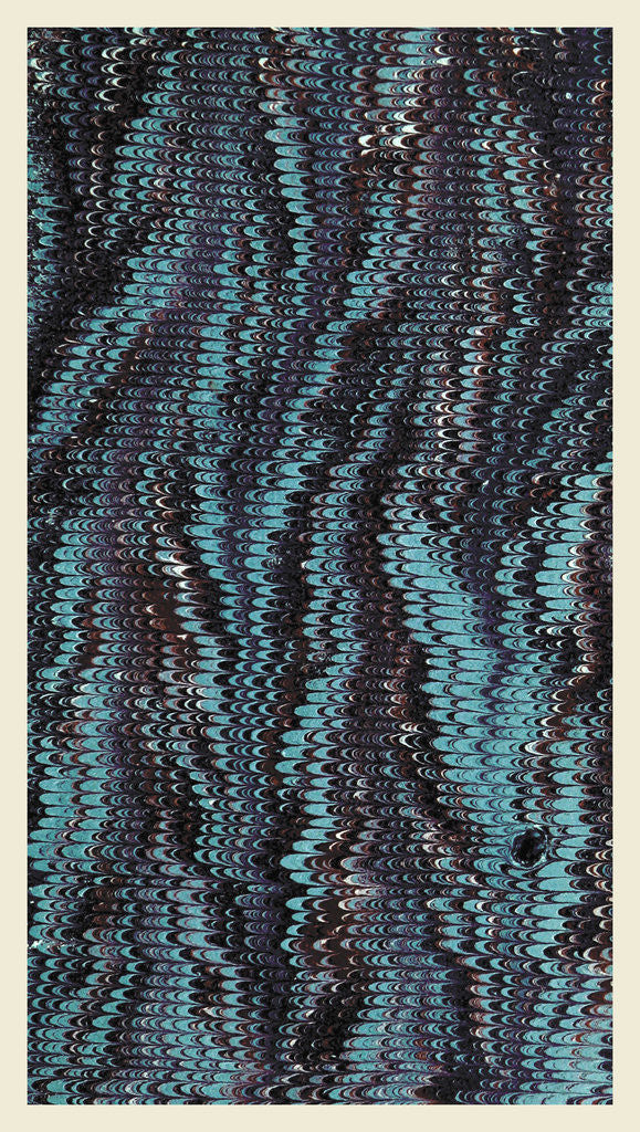 Detail of marbled paper, 19th century by Anonymous