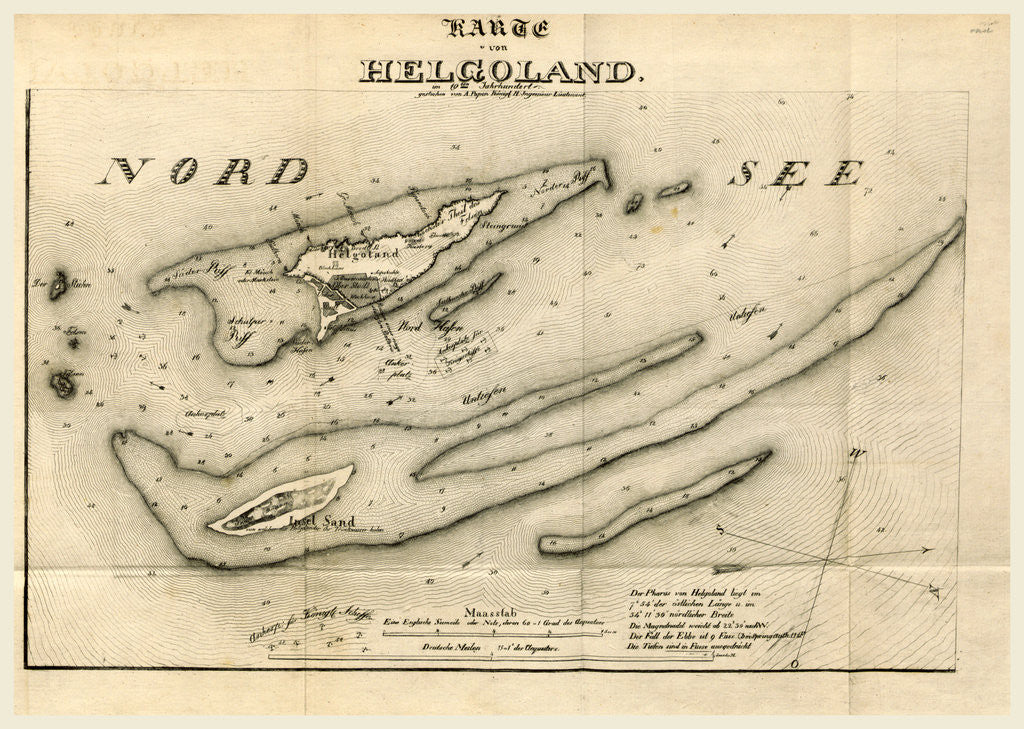 Detail of Map Helgoland or Heiligeland by Anonymous