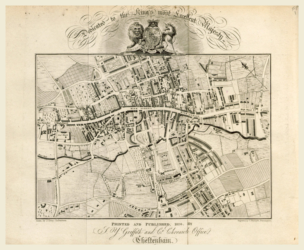 Detail of Map, Griffith's new historical description of Cheltenham and its vicinity by Anonymous