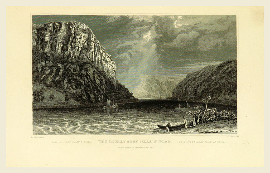 Detail of Lurley berg near Sankt Goar, Germany, Tombleson's Views of the Rhine, Tombleson's Views of the Rhine by Anonymous