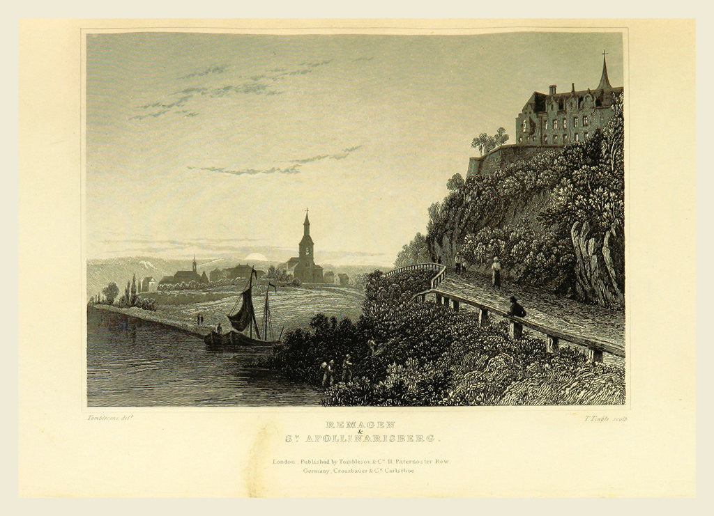 Detail of Remagen, Sankt Apollinarisberg, Germany, Tombleson's Views of the Rhine, Tombleson's Views of the Rhine by Anonymous