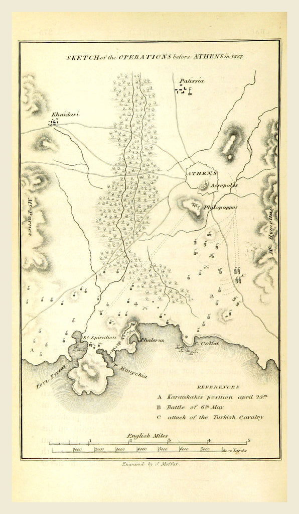 Detail of Athens 1827, History of the Greek Revolution by Anonymous