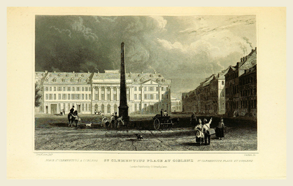 Detail of St. Clementius place, Koblenz, Germany, Tombleson's Views of the Rhine, Tombleson's Views of the Rhine by Anonymous