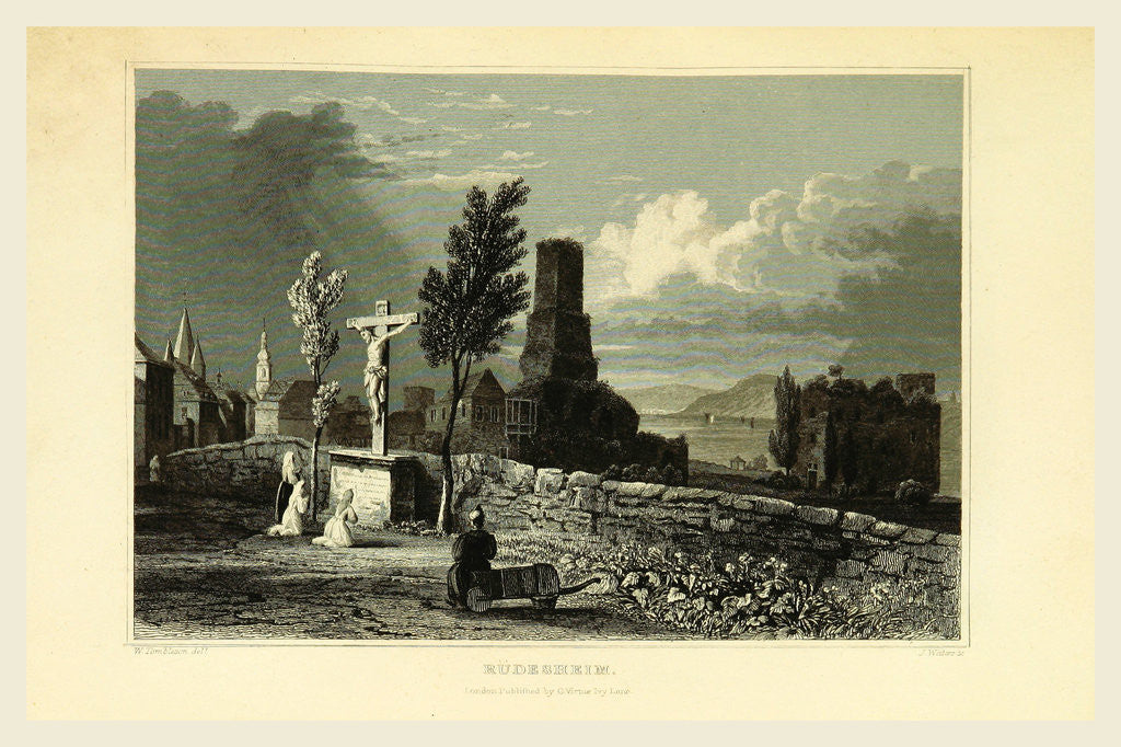 Detail of Rudesheim, Germany, Tombleson's Views of the Rhine by Anonymous