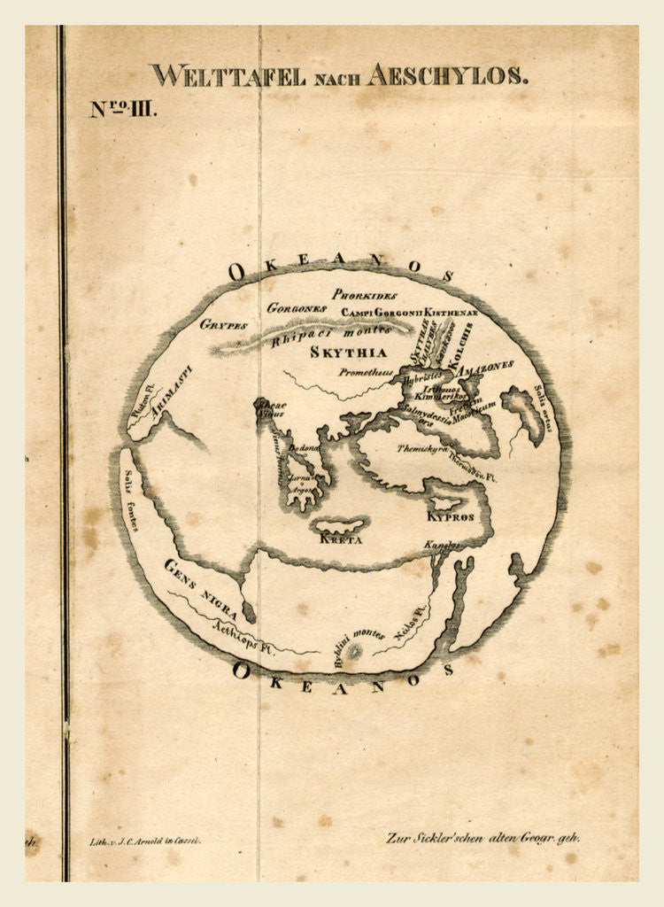 Detail of Aeschylos, Handbuch der alten Geographie by Anonymous