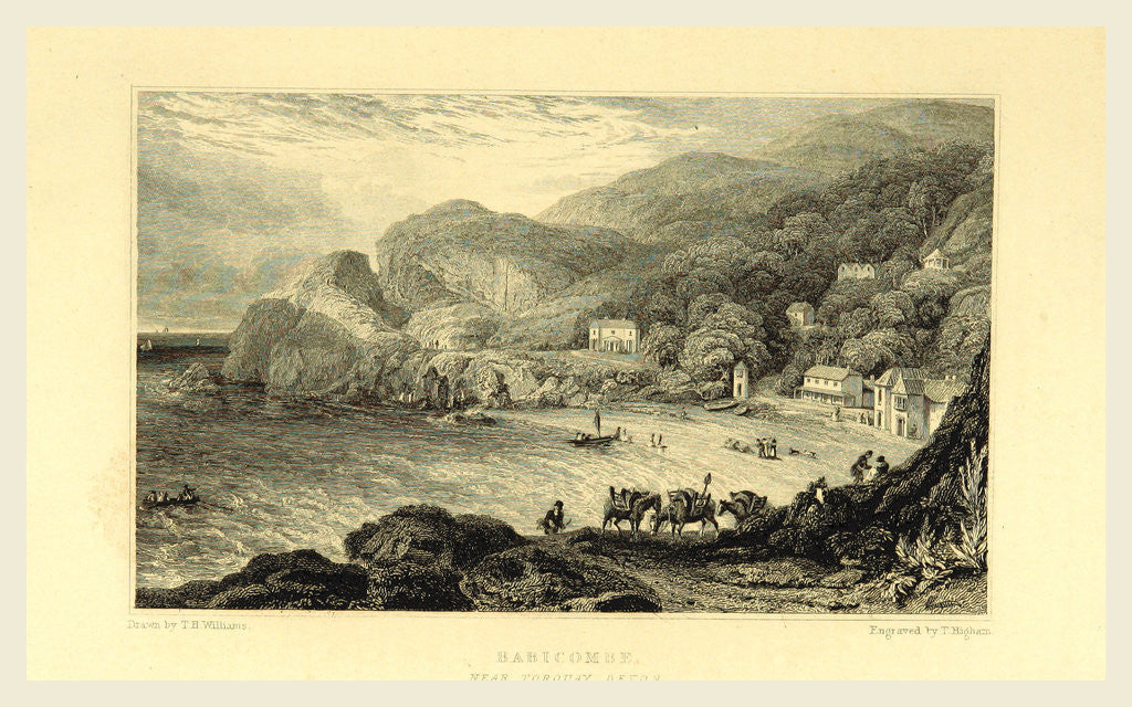 Detail of The Picturesque Beauties of Devonshire, Babicombe by Anonymous
