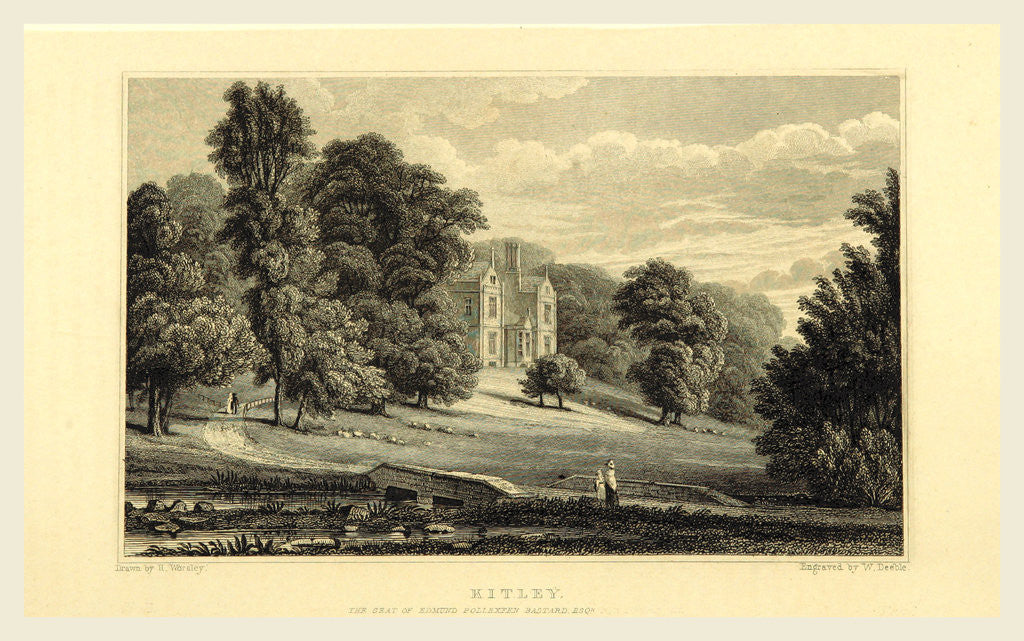 Detail of The Picturesque Beauties of Devonshire, Kitley, UK by Anonymous