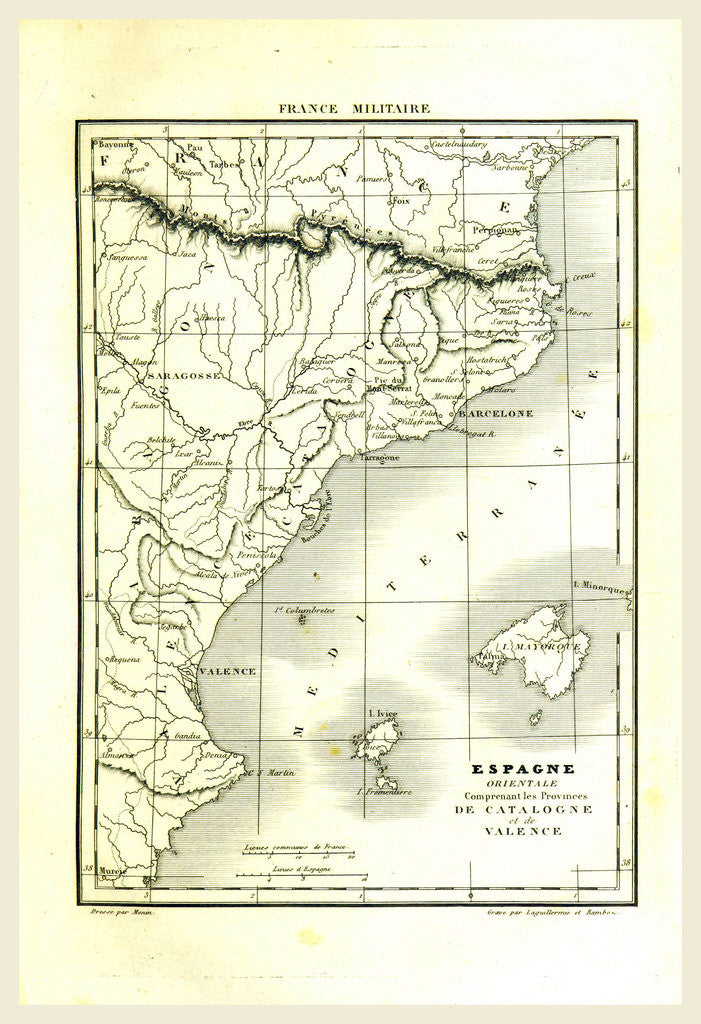 Detail of Map, Spain, Catalonia, Valencia by Anonymous