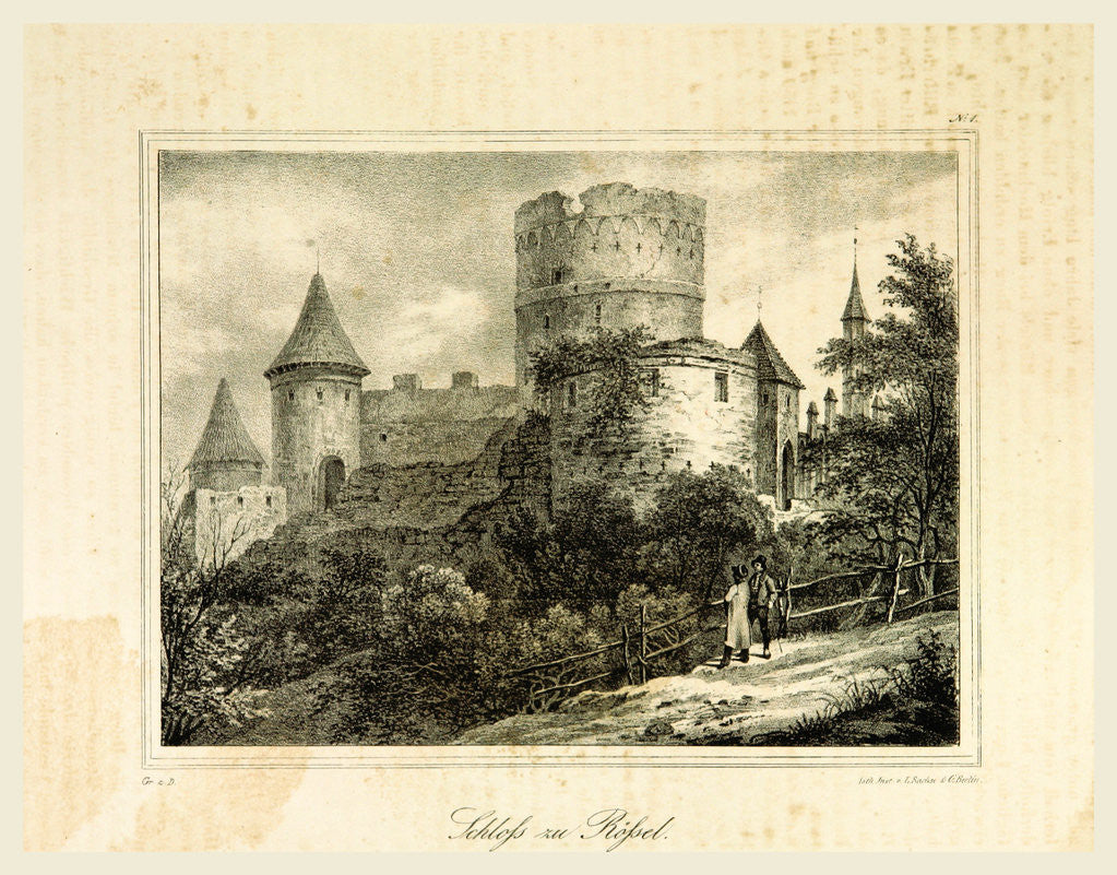 Representations of old Prussian Castles by Countess Dohna