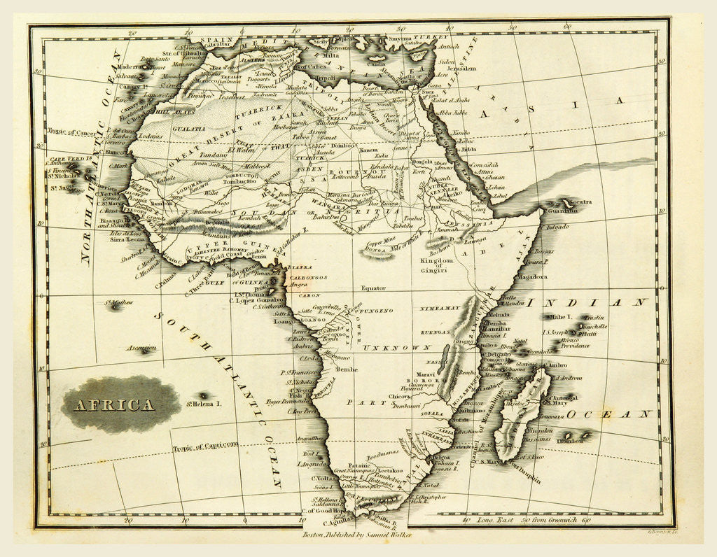 Detail of Map Africa by Anonymous