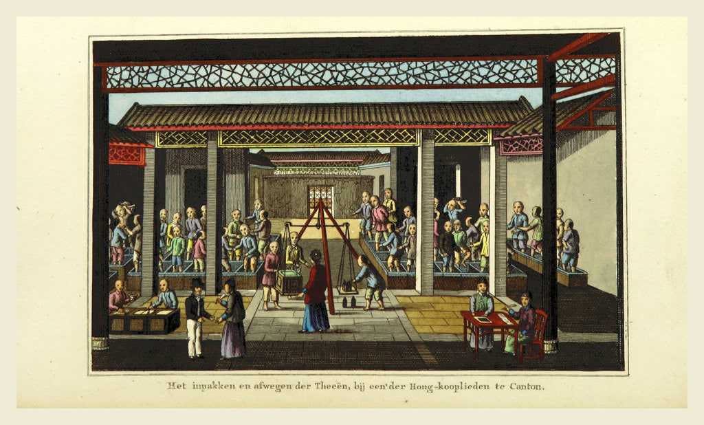 Detail of China, Canton, tea trade by Anonymous