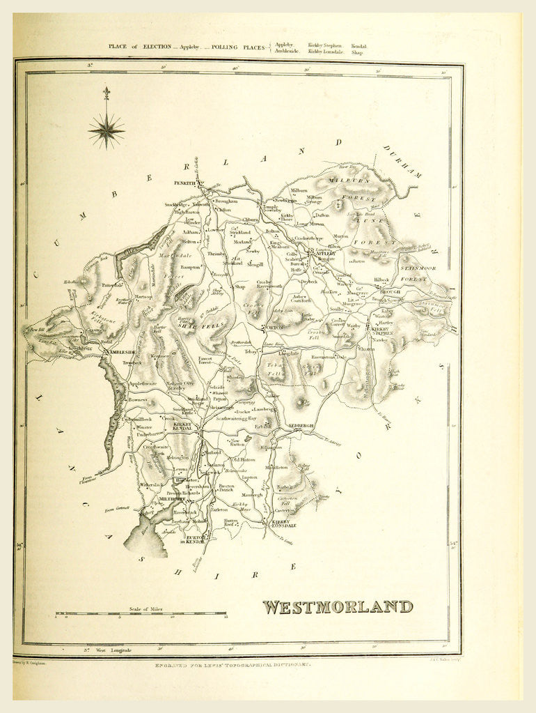Map Westmoreland UK by Anonymous