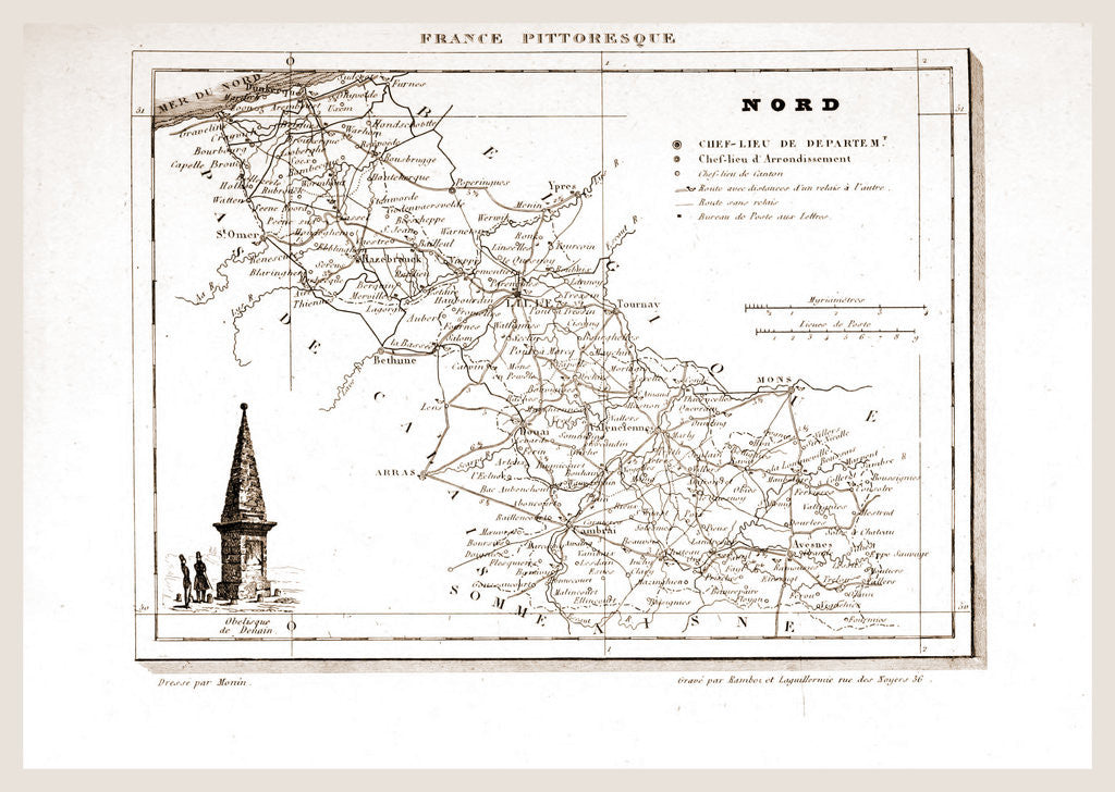 Detail of France pittoresque, Nord, map by Anonymous