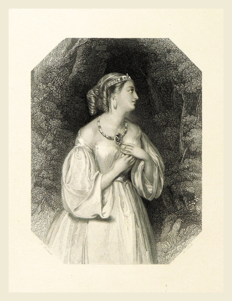 Detail of The Shakespeare Gallery, containing the principal female characters in the plays of the great poet by Anonymous