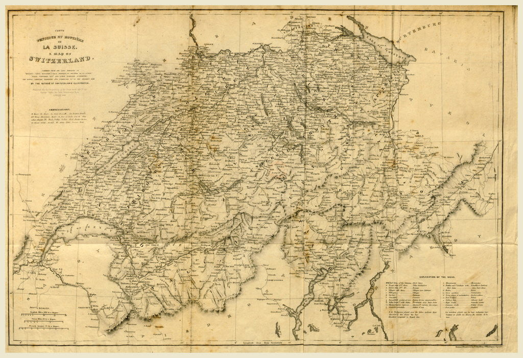 Detail of Switzerland and the Alps by Anonymous