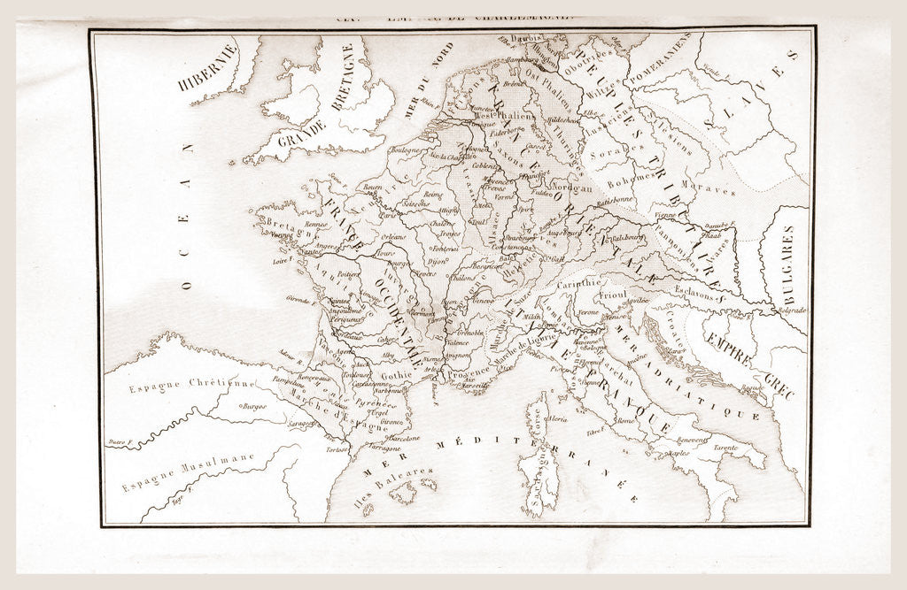 Detail of France historique et monumentale, map by Anonymous