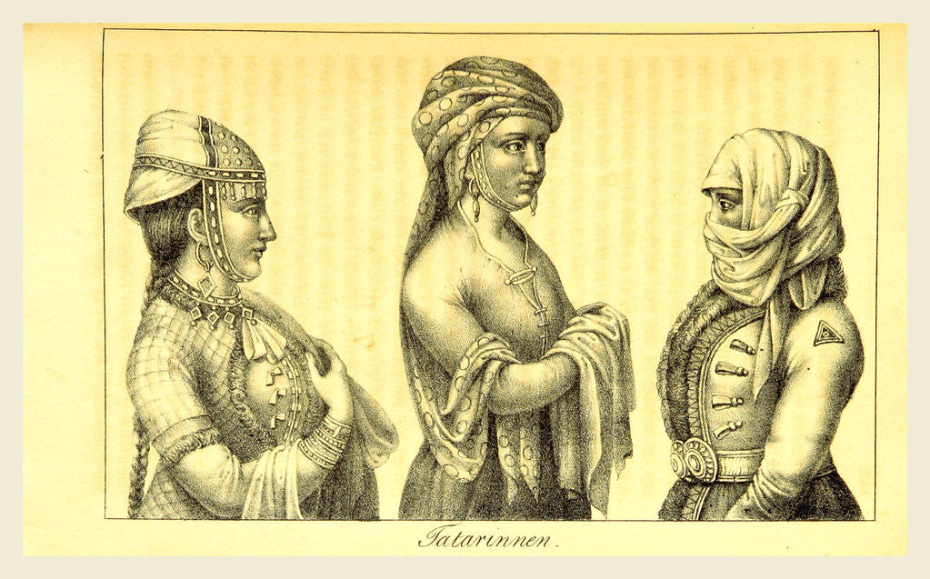 Detail of 1822 till 1828, Nogaijen-Tartaren, Tatarinnen by Anonymous