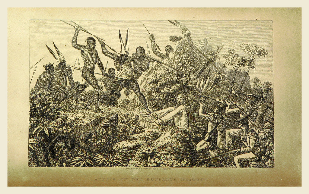 Detail of Buffaloe Heights, Narrative of a Voyage of Observation among the Colonies of Western Africa and of a campaign in Kaffir-Land in 1835 by Major C. C. Michell