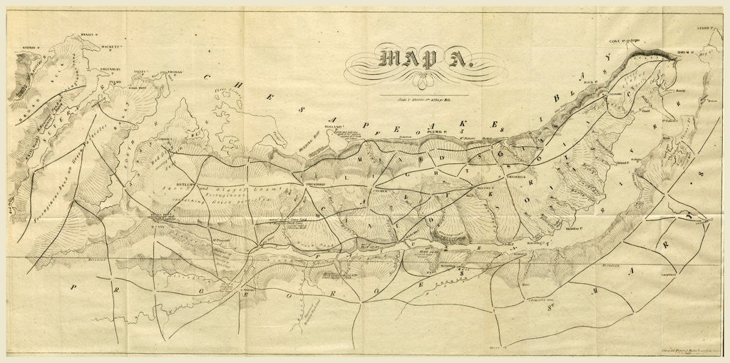 Detail of Report on the new map of Maryland, 1836 by Anonymous