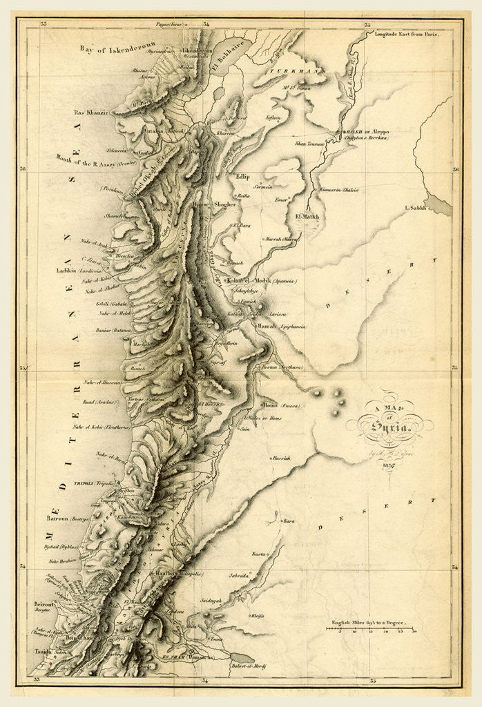 Map of Syria, 1837 by Anonymous