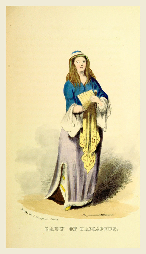 Detail of Lady of Damascus, Damascus and Palmyra, a journey to the East by W. M. Thackeray