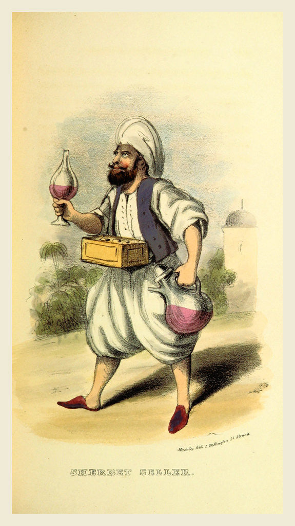 Detail of Sherbet seller, Damascus and Palmyra, a journey to the East by W. M. Thackeray