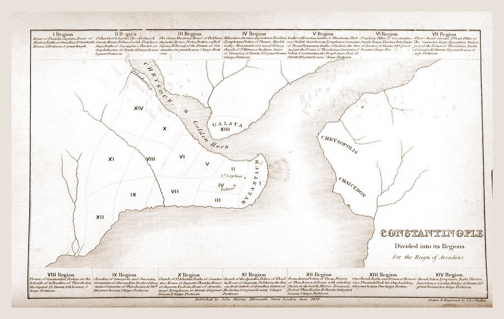 Detail of Constantinople, Istanbul, map by Anonymous