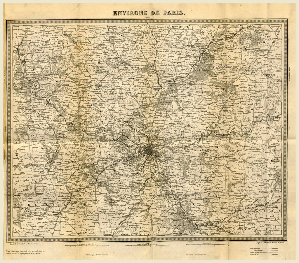 Detail of Histoire physique, civile et morale des environs de Paris, map by Anonymous