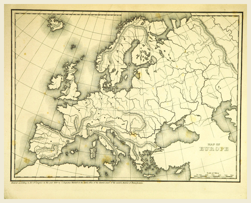 Detail of Mitchell's Atlas of outline maps, Europe by Anonymous