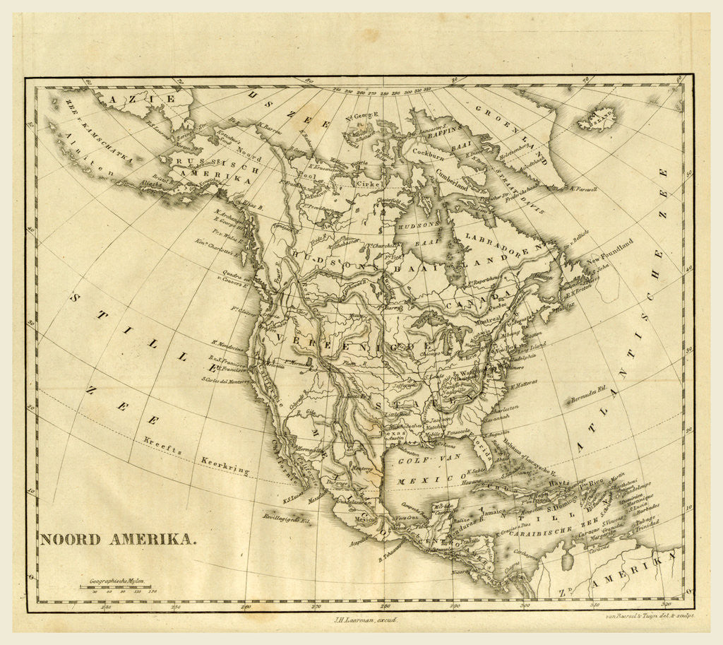 Detail of Map North America by Anonymous