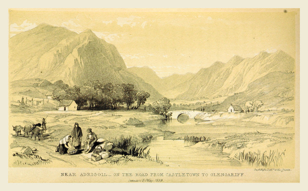 Detail of Near Adrigoil, Rambles in the South of Ireland during the year 1838 by Anonymous