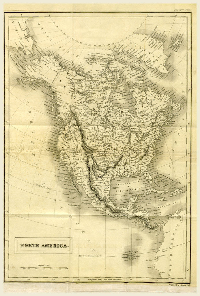 Detail of Map North America by Anonymous