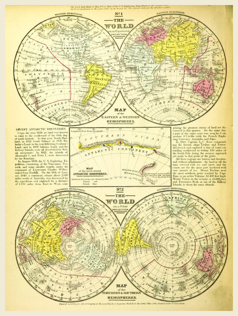 Detail of Map of the world by Anonymous
