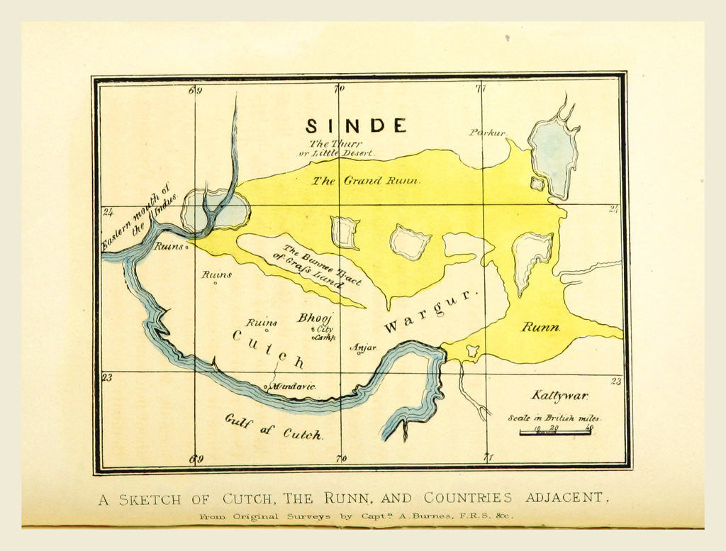 Detail of Sketches, taken during a residence in one of the Northern Provinces of Western India, Sinde, the Runn, map by Anonymous