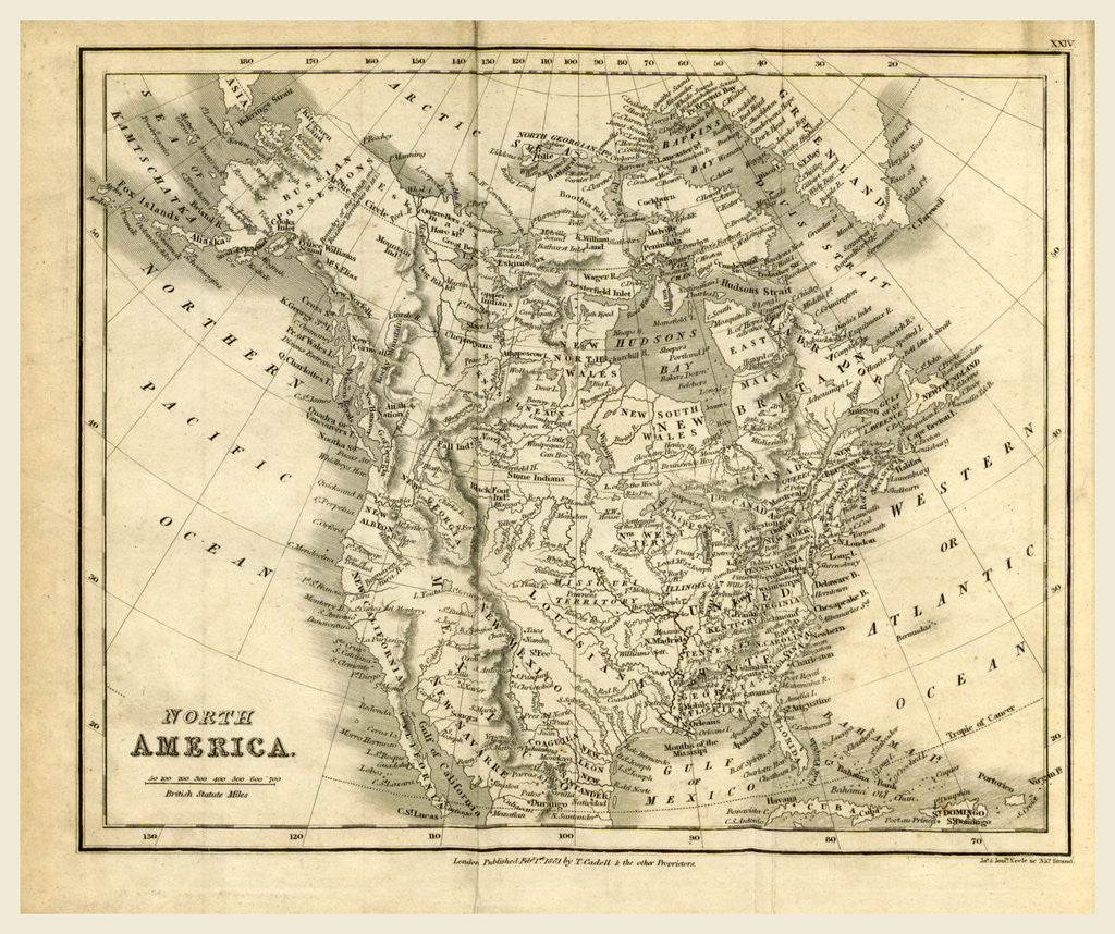 Detail of Map North America by Anonymous