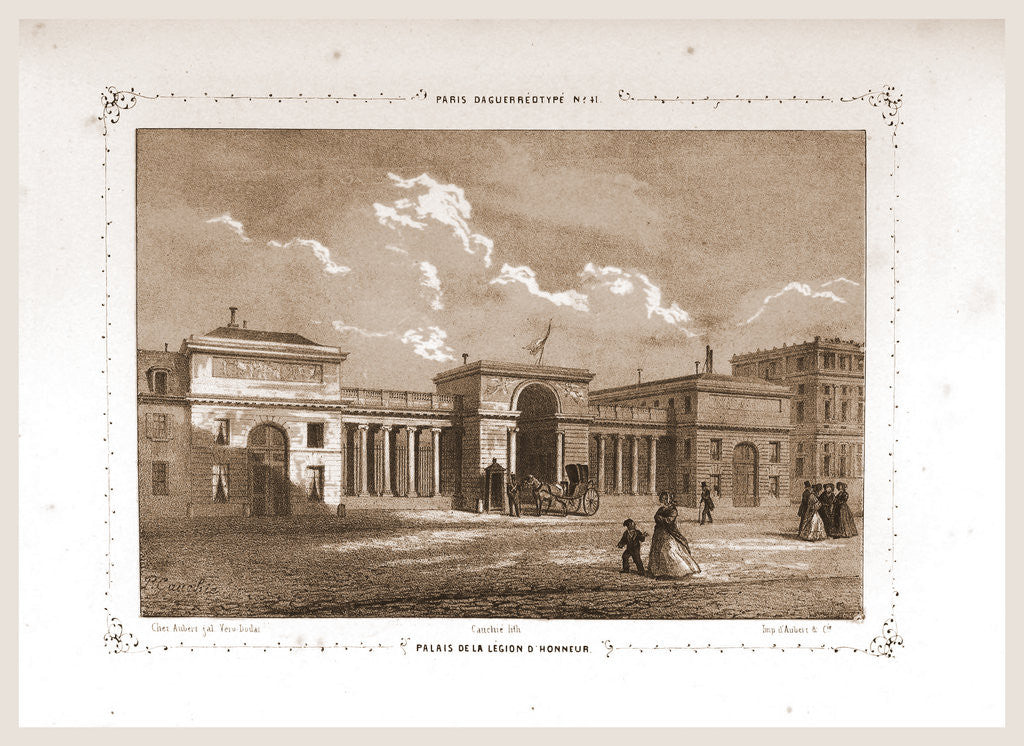 Detail of Palais de la legion D'Honneur, Paris and surroundings by M. C. Philipon