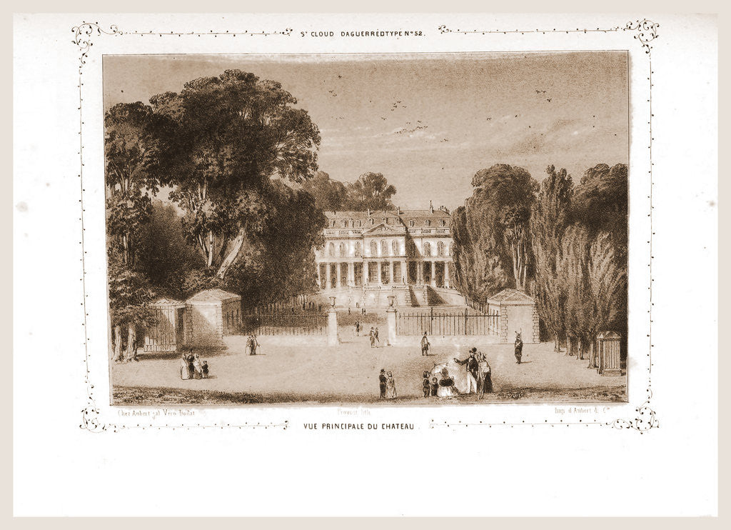 Detail of View of the castle, Paris and surroundings by M. C. Philipon