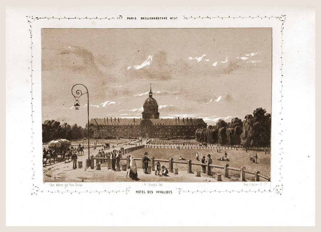 Detail of Hotel des Invalides, Paris and surroundings by M. C. Philipon