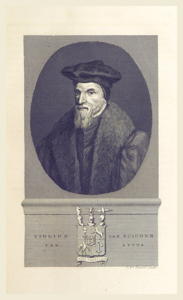 Detail of Dutch history Viglius van Zuichem van Aytta by Anonymous