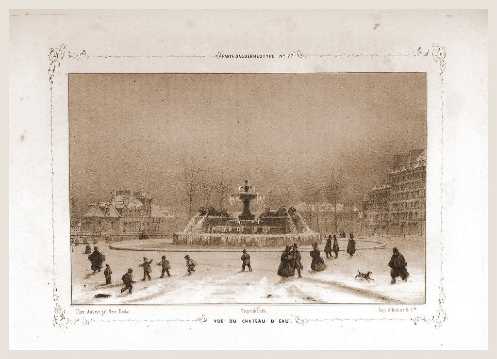 Detail of Vue de Chateau D'Eau, Paris and surroundings by M. C. Philipon