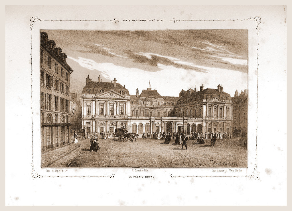 Detail of Palais Royal, Paris and surroundings by M. C. Philipon