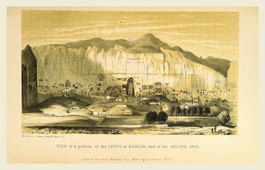 Detail of Caves at Bamian, Narrative of various Journeys in Balochistan, Afghanistan, and the Punjab by Anonymous