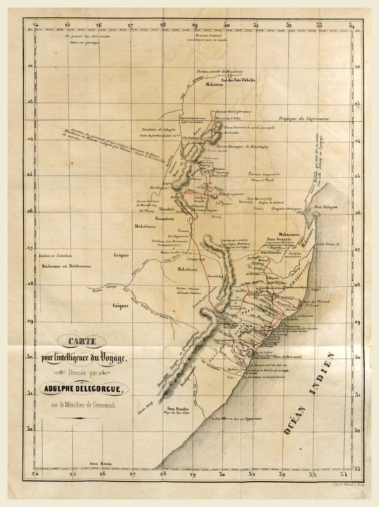Detail of Travel in Southern Africa by Anonymous