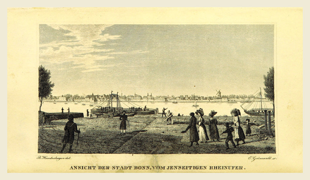 Detail of The city and University of Bonn on the Rhine, with their environments by Anonymous