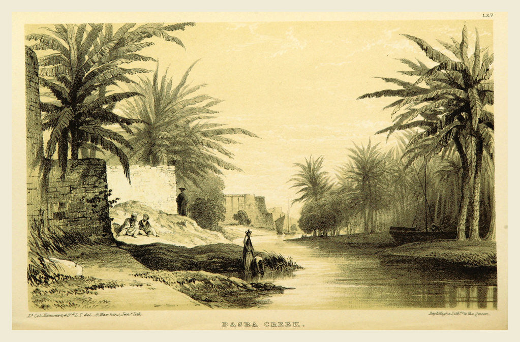 Detail of Basra Creek, Narrative of the Euphrates Expedition during the years 1835-1837 by Anonymous