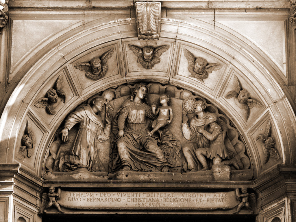 Detail of Collegiate complex (S. Bernardino), L'Aquila, L'Aquila, Abruzzo by Anonymous