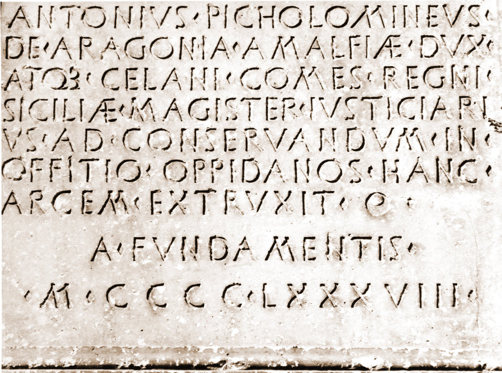 Detail of Castello Piccolomini, Ortucchio, L'Aquila, Abruzzo by Anonymous