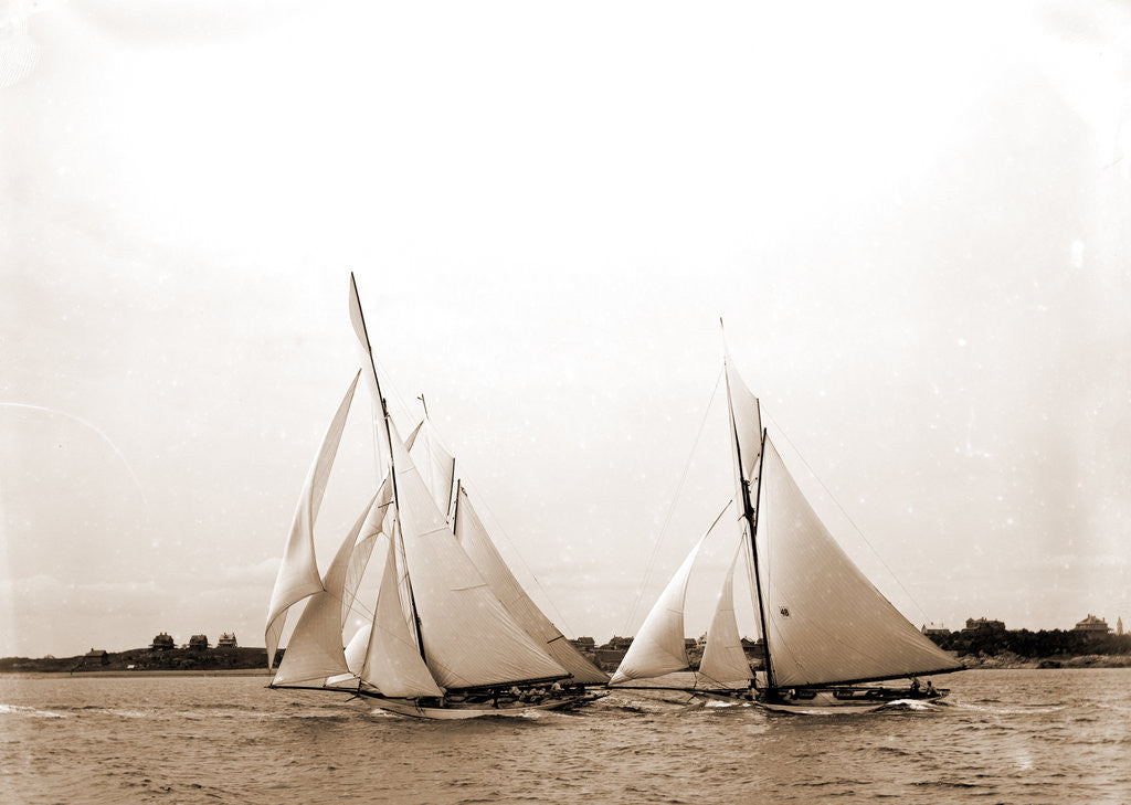 Detail of Start, forty footers, August 18, 1890, Regattas, 1890 by Anonymous